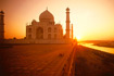 sunset taj mahal