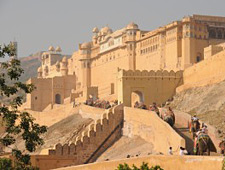 Het honingkleurige Amber Fort