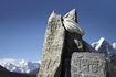 Boeddhistische Mani stenen in Sikkim