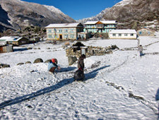 Het Lama Hotel, gelegen ten noorden van Kathmandu