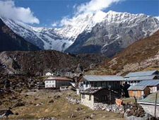 Kyangjin Gompa, aan de voet van de Langtang Lirung